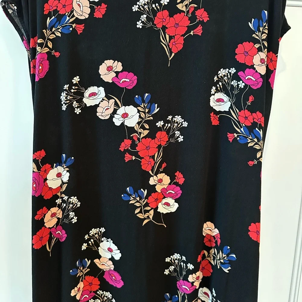Popsugar black floral dress size L - Picture 9 of 11